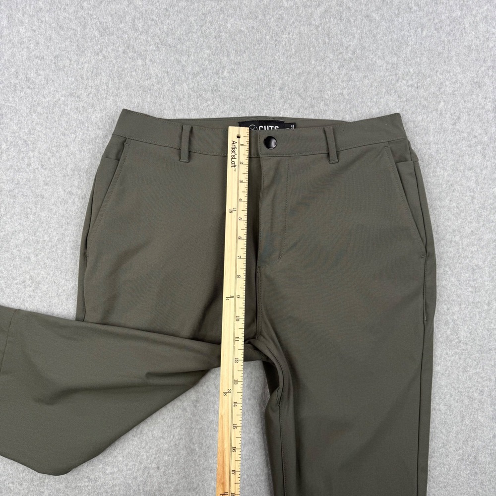 Cuts Clothing‎ Jogger Mens Medium Olive Green AO Performance Stretch Golf Pants - Picture 10 of 13